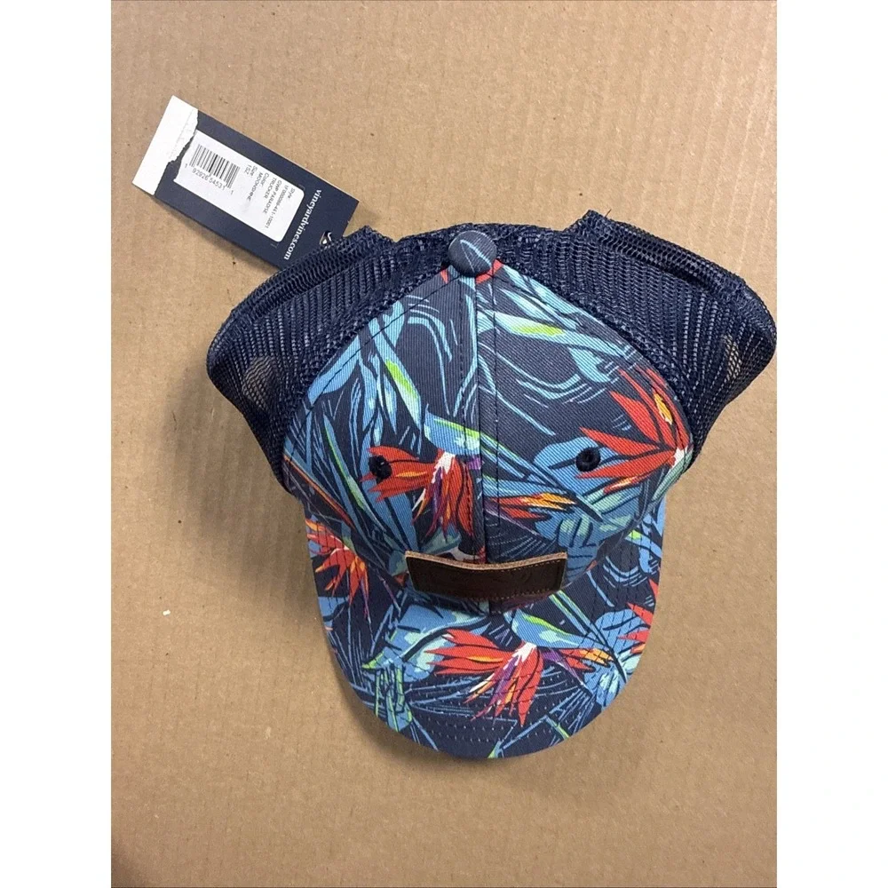 Vineyard Vines Hawaiian Tropical Floral Paradise Trucker/Snapback Mesh Hat NWT